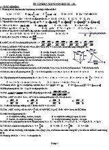 Đề cương ôn tập học kỳ II môn Hình học Lớp 8